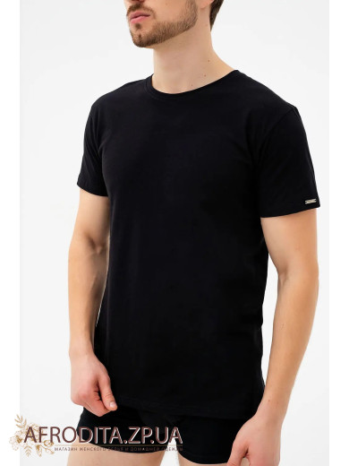 Чоловічі футболки з бавовни 202 чорний