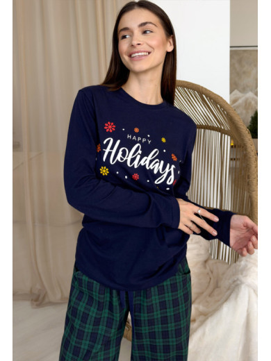 Женская пижама со штанами из фланели Cosy 82617