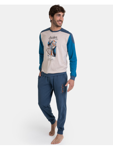 Мужская теплая пижама с брюками Massana P731302