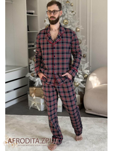Мужская теплая пижама со штанами Cosy 82591