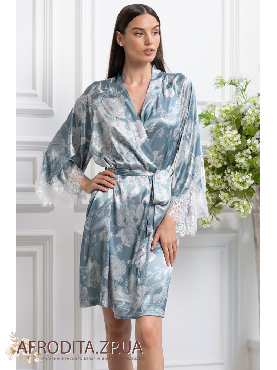 Жіночий шовковий халат Нінель 4253