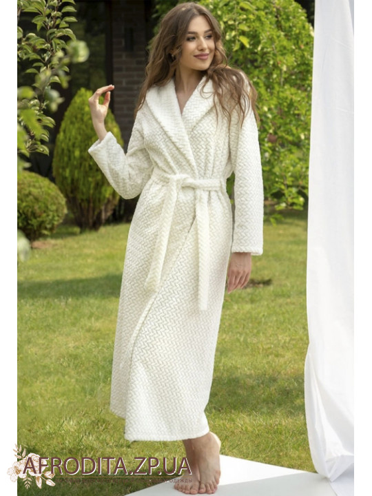 Женский теплый халат Shato 2338 ecru