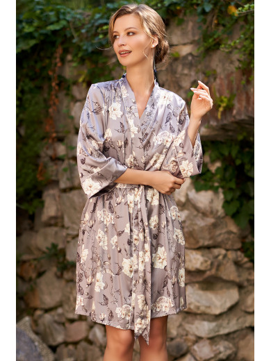 Женский шелковый халат Грация 3583