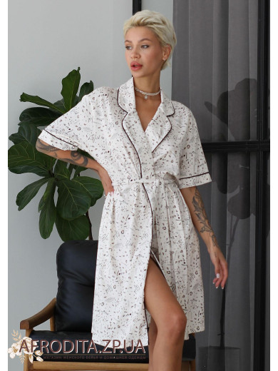 Женский халат из хлопка 1112-16039