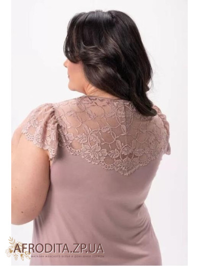  Нічна сорочка з віскози Shato 2340 капучіно