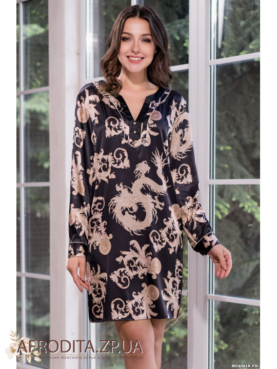 Атласная женская туника "Версаче Голд" 9929