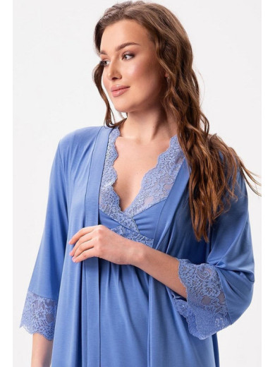  Жіночий халат із віскози Shato 2625/1 малиновий