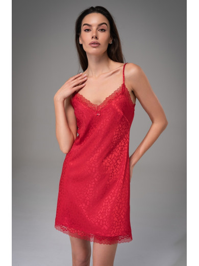 Женская короткая сорочка Джоанна 7310-2 красная