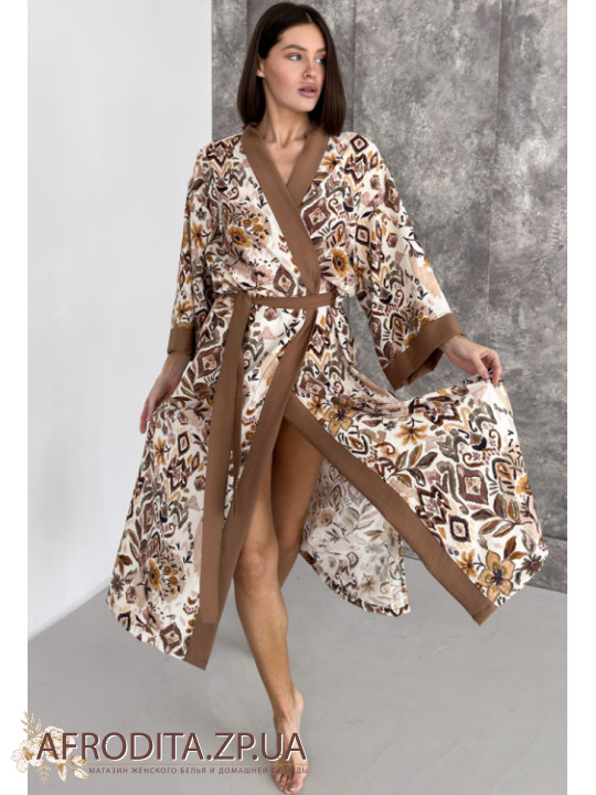 Длинный женский халат Cosy 82808 из вискозы