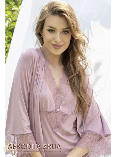 Жіночий халат із віскози Shato 2311/1 рожевий