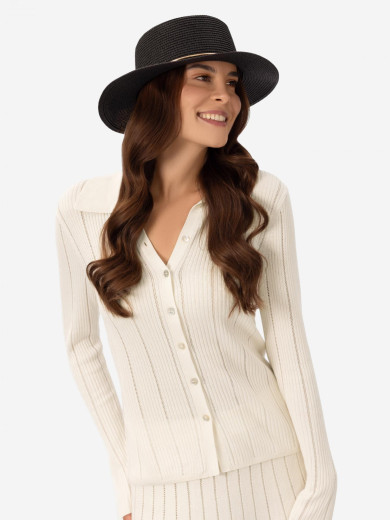 Чорний солом'яний капелюх Marc & Andre HA25-14