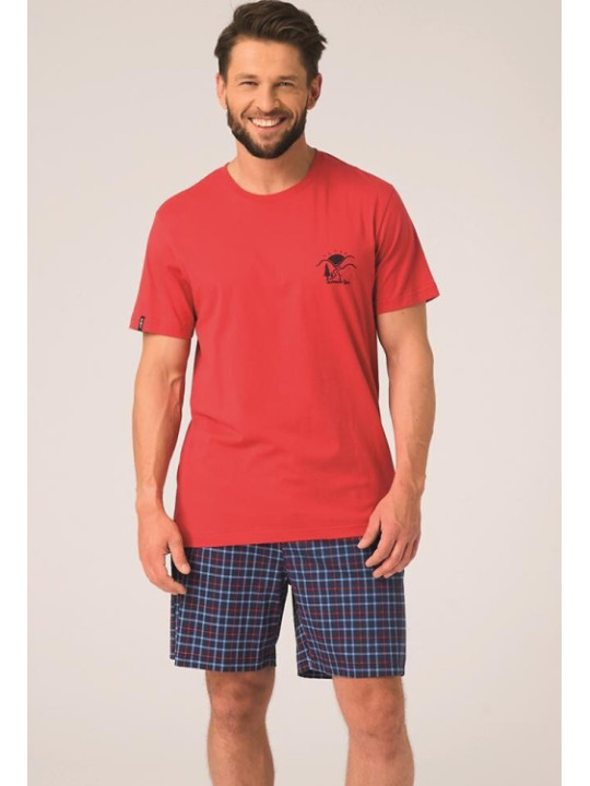 Пижама мужская с шортами Key 82786 из хлопка