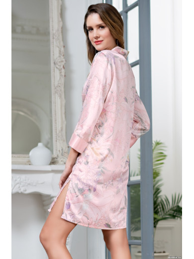 Жіночий шовковий халат на гудзиках "Едем" 5976