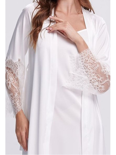 Халат жіночий на запах Shato 2702/1 ecru