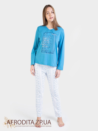 Женская теплая пижама с брюками Massana P731280 