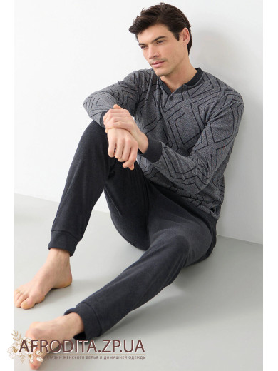 Домашний мужской костюм с начесом Enrico Coveri EP2214