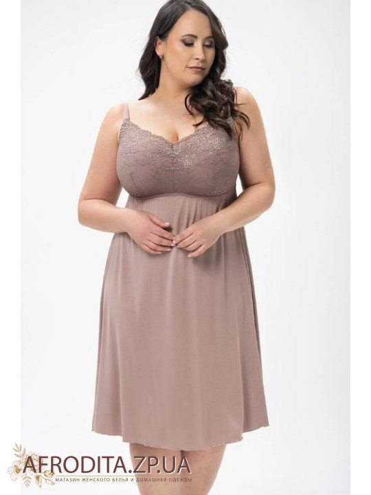 Нічна сорочка з віскози Shato 2433 капучіно