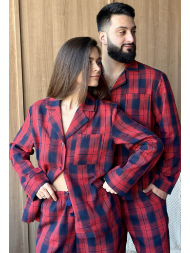 Фланелева жіноча піжама Cosy 82674