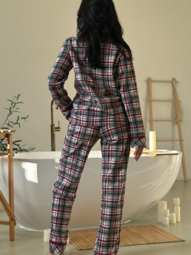 Женская пижама из фланели  с брюками Cosy 82723