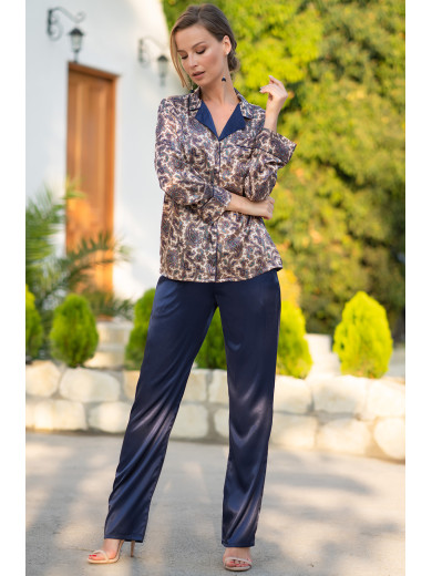  Шовкова жіноча піжама зі штанами "Персія" 3427