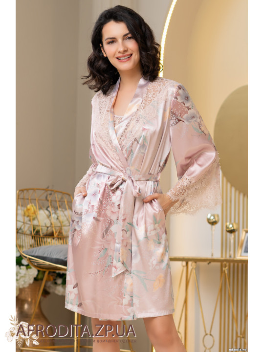 Домашній шовковий халат "Мілінда" 3723