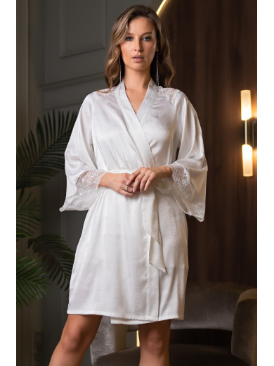 Білий жіночий халат Мелані 7273