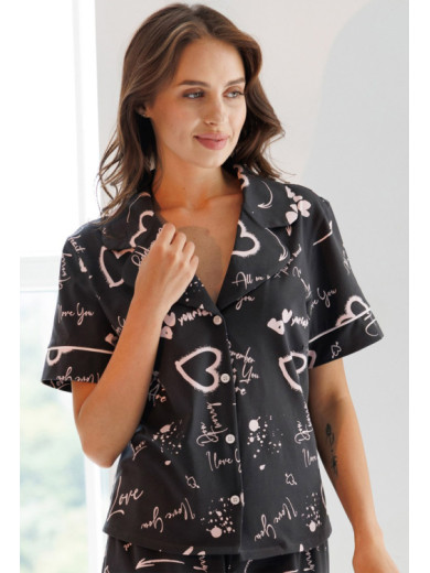 Женская пижама рубашка с шортами Roksana 82714