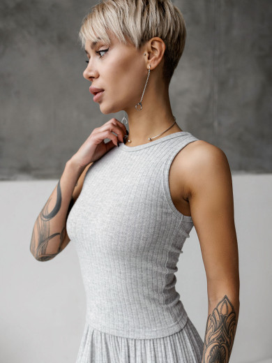 Серая женская майка Roksana 1268-81003