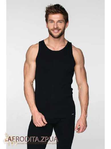 Мужская майка MVS 012 из хлопка черная