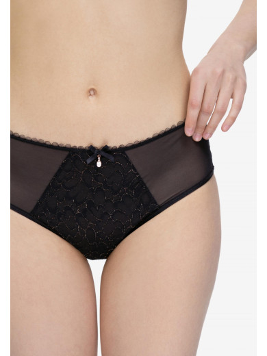 Черные женские трусики слип Marc & Andre W26-0292-O2-BRO-LZ