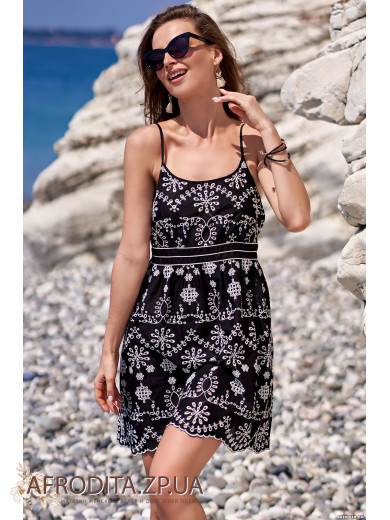 Пляжный сарафан из хлопка "Ноир" 1330