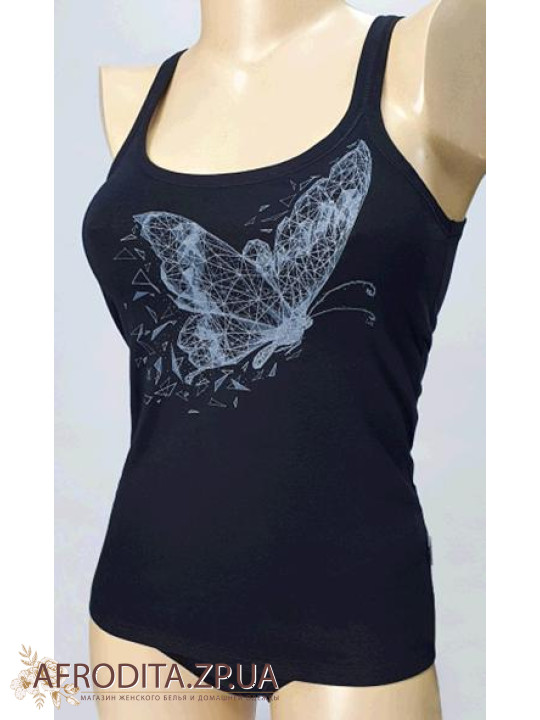 Майка жіноча на широких бретелях 52/1-30/1+D229