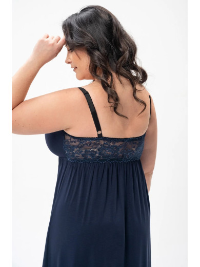 Нічна сорочка з віскози Shato 2435 темно-синій