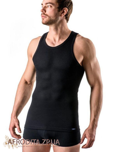 Мужская майка MVS 012 из хлопка черная