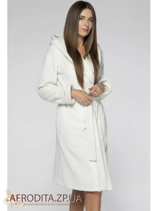 Женский теплый халат Shato 2118 pearl white