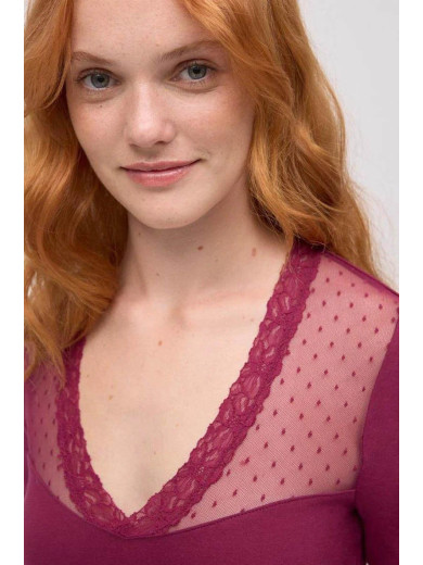 Бордовий жіночий лонг Ysabel Mora 109188