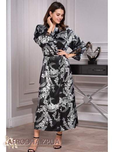 Женский длинный шелковый халат "Мириам" 3489