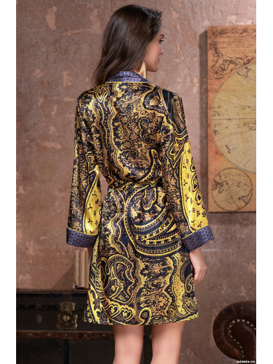 Жіночий шовковий халат "Армані Голд" 3493