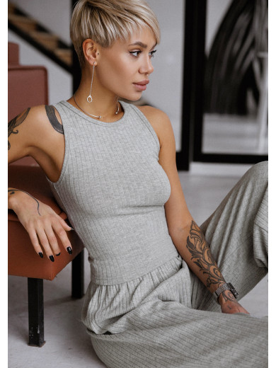 Серая женская майка Roksana 1268-81003
