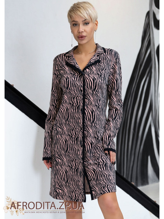 Жіночий халат на гудзиках 1596-16125