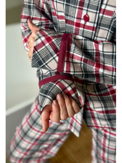 Женская пижама из фланели  с брюками Cosy 82723