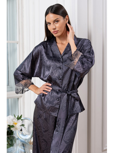 Жіноча шовкова піжама зі штанами Алетта 4446