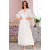 Длинный пеньюар белый "Шартрез" 7029