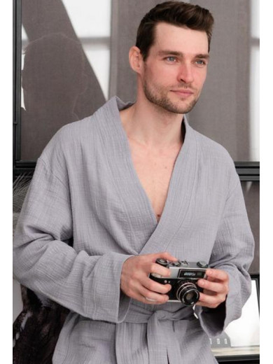 Мужской домашний халат из муслина Cosy 82605