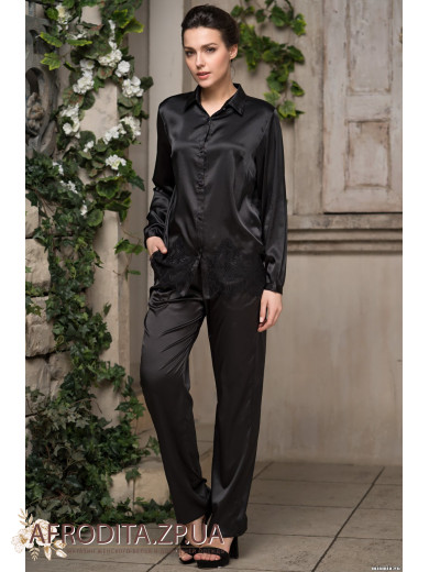  Жіноча атласна піжама зі штанами "Афродіта" 2166