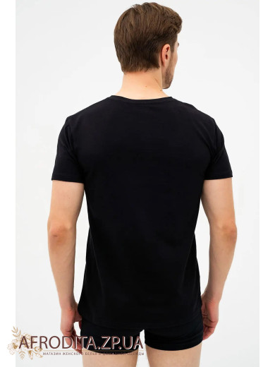 Мужская футболка из хлопка 202 черный