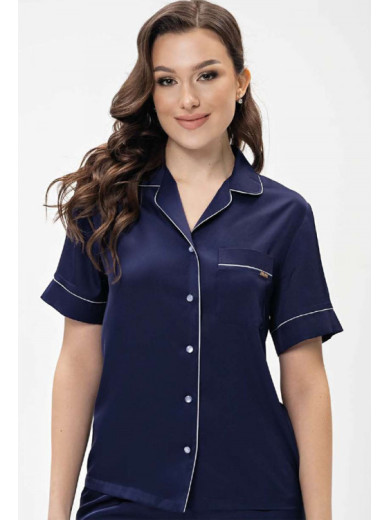 Жіноча піжама із шортами Shato 2409 navy blue