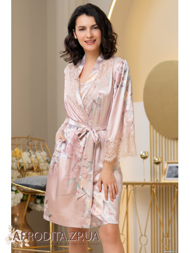 Домашній шовковий халат "Мілінда" 3723