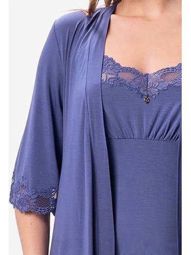 Жіночий халат з віскози Shato 2621/1 jeans