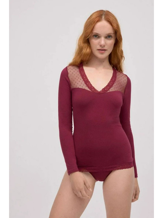 Бордовий жіночий лонг Ysabel Mora 109188